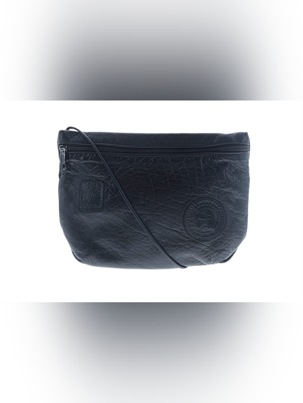 Carlos Falchi Black Leather Crossbody Bag